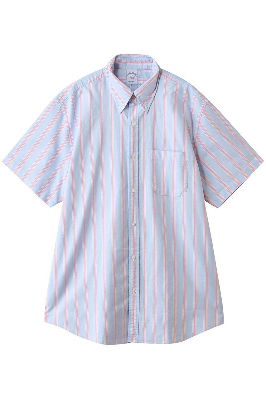 【ブルックス ブラザーズ/Brooks Brothers / MEN】の【MEN】コットン オックスフォード ストライプ ショートスリーブ フライデーシャツ インテリア・キッズ・メンズ・レディースファッション・服の通販 founy(ファニー) 　ファッション　Fashion　メンズファッション　Fashion for Men　ウォッシュ　Washed Finish　ショート　Short, Short Length　ストライプ　Stripe, Striped Pattern　スリーブ　Sleeve, Long Sleeve / Short Sleeve　バランス　Balance, Style Balance　ヴィンテージ　Vintage Style　新作・新入荷　New Arrivals / New In　ストライプ|ID: prp329100004933086 ipo3291000000037027043