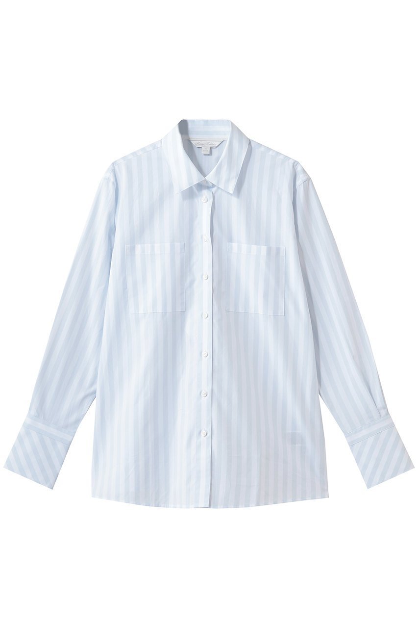 【ブルックス ブラザーズ/Brooks Brothers】のコットンポプリン リラックスフィット ダブルポケット ストライプシャツ 人気、トレンドファッション・服の通販 founy(ファニー) 　ファッション　Fashion　レディースファッション　Fashion for Women　トップス・カットソー　Cut & Sew Tops　シャツ・ブラウス・オフィスカジュアル　Elegant Blouses & Button-Ups　おすすめ　Recommended / Our Picks　なめらか　Smooth, Silky Texture　カフス　Cuff Design　クラシカル　Classical, Vintage-Inspired　シンプル　Simple, Minimal　ストライプ　Stripe, Striped Pattern　スリーブ　Sleeve, Long Sleeve / Short Sleeve　ダブル　Double, Double-Breasted　フィット　Fit, Slim Fit　ボックス　Boxy, Box Shape　ポケット　Pocket, Pocket Detail　モダン　Modern, Contemporary　リラックス　Relax, Relaxed Fit　ロング　Long, Long-Length　新作・新入荷　New Arrivals / New In　長袖　Long Sleeve, Full Sleeve　 other-1|ID: prp329100004933094 ipo3291000000037027094