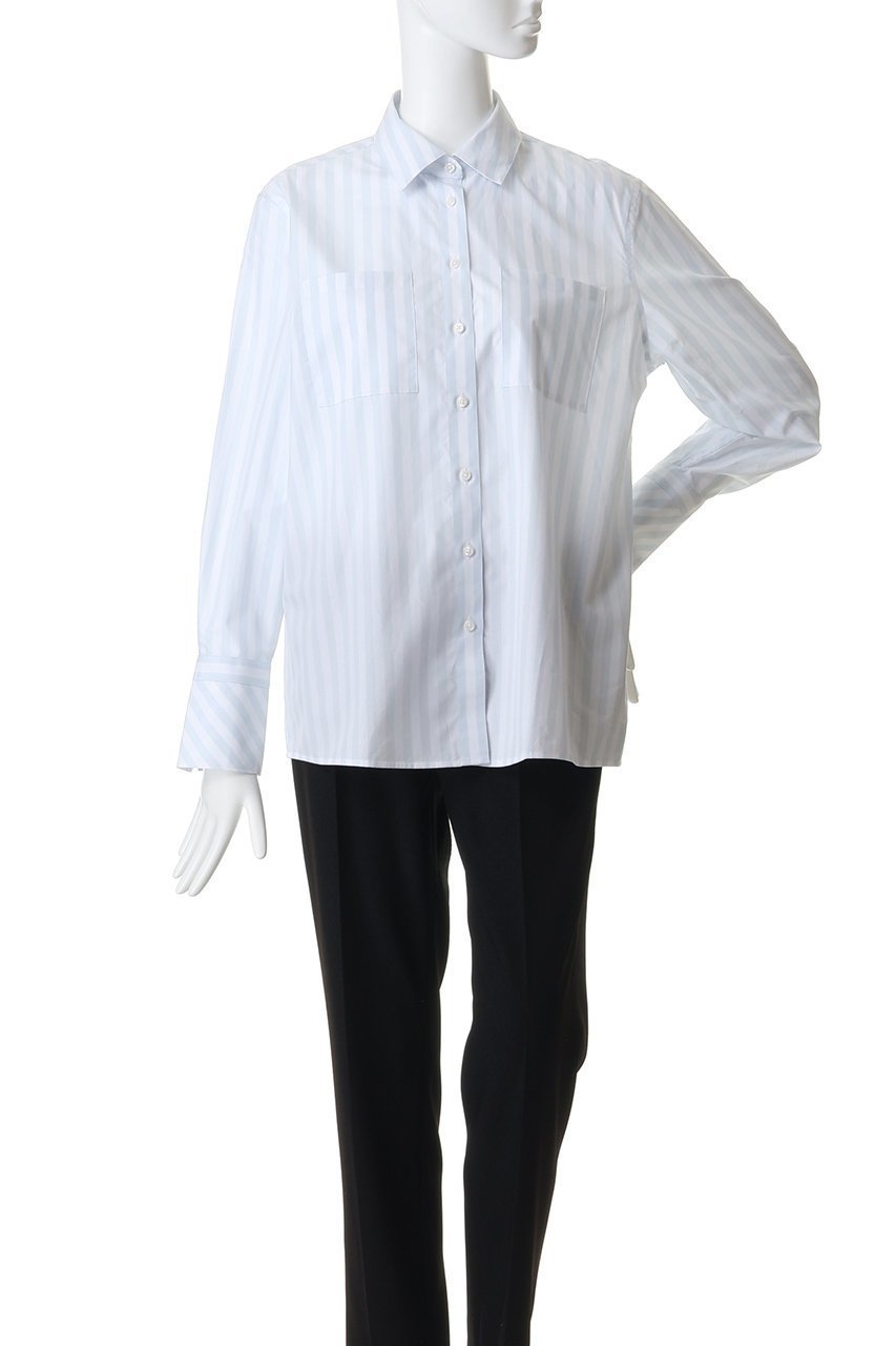 【ブルックス ブラザーズ/Brooks Brothers】のコットンポプリン リラックスフィット ダブルポケット ストライプシャツ 人気、トレンドファッション・服の通販 founy(ファニー) 　ファッション　Fashion　レディースファッション　Fashion for Women　トップス・カットソー　Cut & Sew Tops　シャツ・ブラウス・オフィスカジュアル　Elegant Blouses & Button-Ups　おすすめ　Recommended / Our Picks　なめらか　Smooth, Silky Texture　カフス　Cuff Design　クラシカル　Classical, Vintage-Inspired　シンプル　Simple, Minimal　ストライプ　Stripe, Striped Pattern　スリーブ　Sleeve, Long Sleeve / Short Sleeve　ダブル　Double, Double-Breasted　フィット　Fit, Slim Fit　ボックス　Boxy, Box Shape　ポケット　Pocket, Pocket Detail　モダン　Modern, Contemporary　リラックス　Relax, Relaxed Fit　ロング　Long, Long-Length　新作・新入荷　New Arrivals / New In　長袖　Long Sleeve, Full Sleeve　other-2|ID: prp329100004933094 ipo3291000000037027097