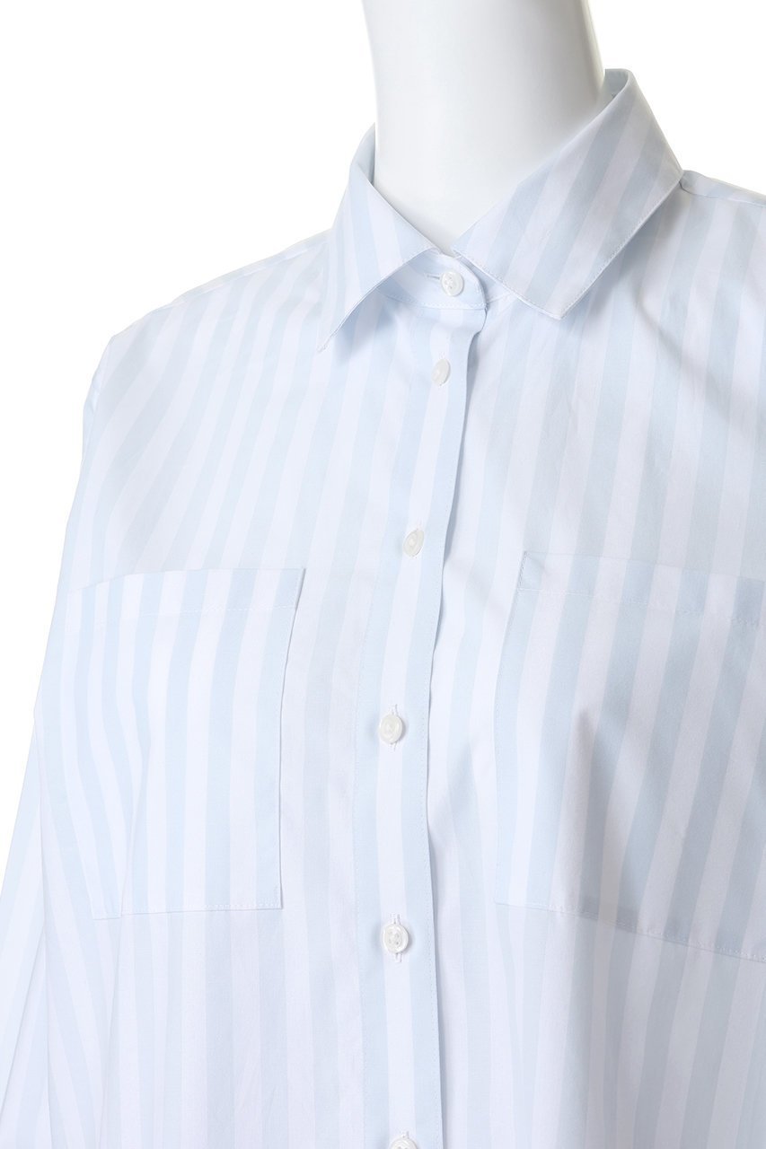 【ブルックス ブラザーズ/Brooks Brothers】のコットンポプリン リラックスフィット ダブルポケット ストライプシャツ 人気、トレンドファッション・服の通販 founy(ファニー) 　ファッション　Fashion　レディースファッション　Fashion for Women　トップス・カットソー　Cut & Sew Tops　シャツ・ブラウス・オフィスカジュアル　Elegant Blouses & Button-Ups　おすすめ　Recommended / Our Picks　なめらか　Smooth, Silky Texture　カフス　Cuff Design　クラシカル　Classical, Vintage-Inspired　シンプル　Simple, Minimal　ストライプ　Stripe, Striped Pattern　スリーブ　Sleeve, Long Sleeve / Short Sleeve　ダブル　Double, Double-Breasted　フィット　Fit, Slim Fit　ボックス　Boxy, Box Shape　ポケット　Pocket, Pocket Detail　モダン　Modern, Contemporary　リラックス　Relax, Relaxed Fit　ロング　Long, Long-Length　新作・新入荷　New Arrivals / New In　長袖　Long Sleeve, Full Sleeve　other-5|ID: prp329100004933094 ipo3291000000037027103