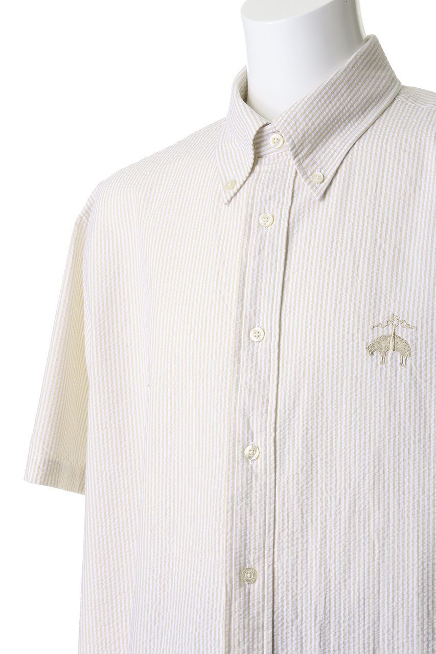 【ブルックス ブラザーズ/Brooks Brothers / MEN】の【MEN】 オンラインストア限定 コットン ビッグGFロゴ シアサッカー ショートスリーブ カジュアルシャツ Traditional Fit 人気、トレンドファッション・服の通販 founy(ファニー) 　ファッション　Fashion　メンズファッション　Fashion for Men　ショート　Short, Short Length　スポーツ　Sports, Activewear　スリーブ　Sleeve, Long Sleeve / Short Sleeve　センター　Center, Center Line　ダウン　Down, Puffer　ビッグ　Big, Oversized　フィット　Fit, Slim Fit　プリーツ　Pleats, Pleated　ボックス　Boxy, Box Shape　ポケット　Pocket, Pocket Detail　半袖　Short Sleeve, Half Sleeve　夏　Summer　新作・新入荷　New Arrivals / New In　other-5|ID: prp329100004933096 ipo3291000000037027122