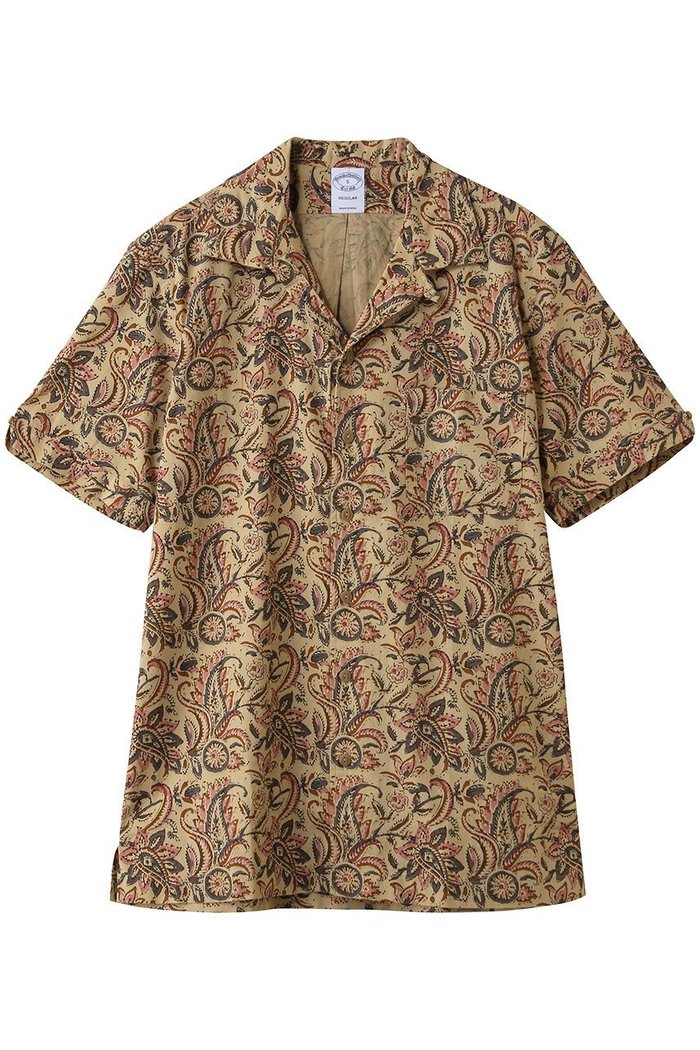 【ブルックス ブラザーズ/Brooks Brothers / MEN】の【MEN】コットン ブロックプリントパターン ペイズリー オープンカラーシャツ Regular Fit インテリア・キッズ・メンズ・レディースファッション・服の通販 founy(ファウニー) https://founy.com/ ファッション Fashion メンズファッション Fashion for Men インド Indian Textile ヴィンテージ Vintage Style ショート Short, Short Length スリット Slit, Slit Detail スリーブ Sleeve, Long Sleeve / Short Sleeve センター Center, Center Line テクスチャー Texture, Textured Fabric パターン Pattern, Design Print フィット Fit, Slim Fit ブロック Block, Solid Block Pattern プリント Print, Printed Pattern プリーツ Pleats, Pleated ペイズリー Paisley, Ethnic Pattern ボックス Boxy, Box Shape ポケット Pocket, Pocket Detail 半袖 Short Sleeve, Half Sleeve リネン Linen, Linen Fabric レギュラー Regular, Standard Fit |ID: prp329100004933098 ipo3291000000037027124