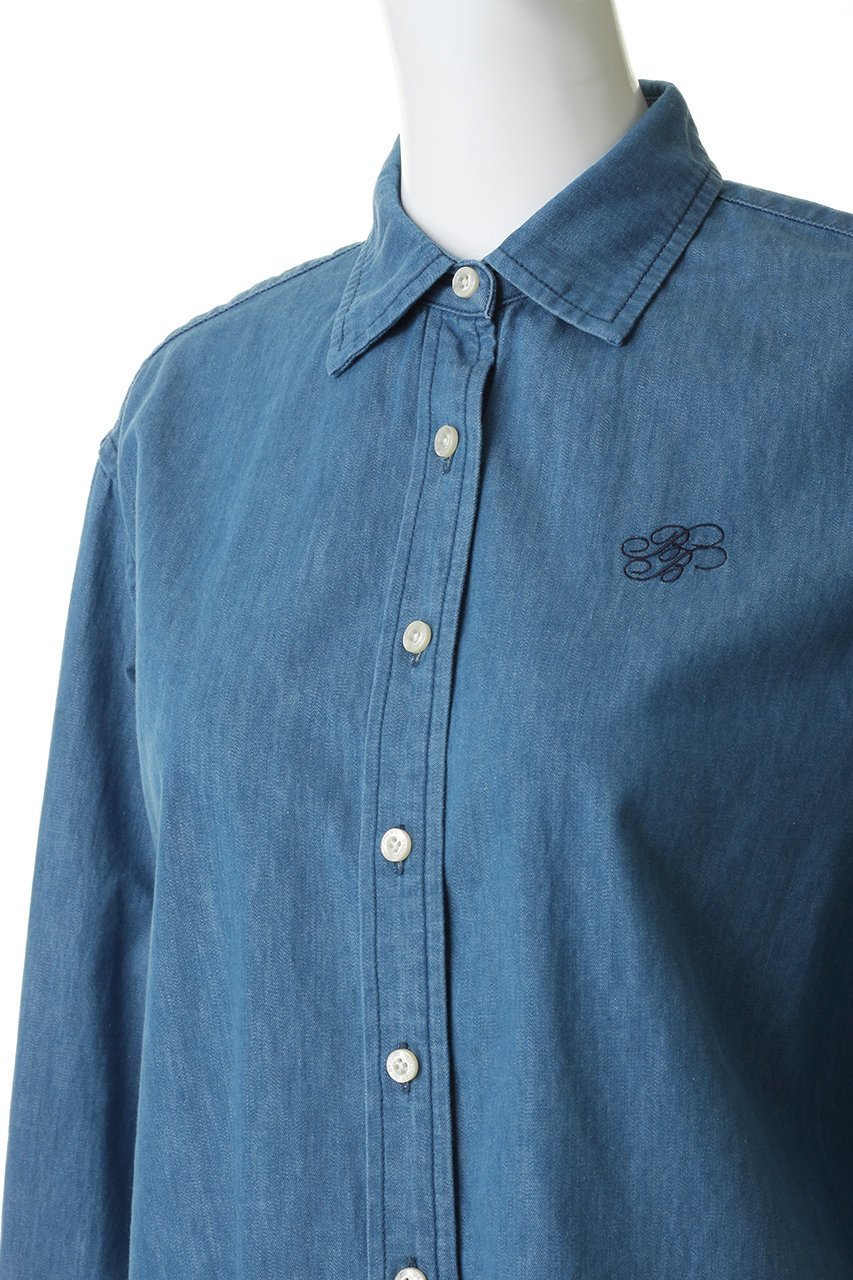 【ブルックス ブラザーズ/Brooks Brothers】の【Double B Collection】 コットン ライトウェイトデニム BBロゴ オーバーサイズシャツ 人気、トレンドファッション・服の通販 founy(ファニー) 　ファッション　Fashion　レディースファッション　Fashion for Women　トップス・カットソー　Cut & Sew Tops　シャツ・ブラウス・オフィスカジュアル　Elegant Blouses & Button-Ups　春　Spring　スリーブ　Sleeve, Long Sleeve / Short Sleeve　セーター　Sweater, Knitwear　デニム　Denim, Jeans Material　トレンド　Trend, Trending Now　長袖　Long Sleeve, Full Sleeve　バランス　Balance, Style Balance　ポケット　Pocket, Pocket Detail　ロング　Long, Long-Length　ワンポイント　One Point, Statement Accent　S/S・春夏　SS, Spring/Summer, Warm Season　おすすめ　Recommended / Our Picks　夏　Summer　新作・新入荷　New Arrivals / New In　other-5|ID: prp329100004933102 ipo3291000000037027162