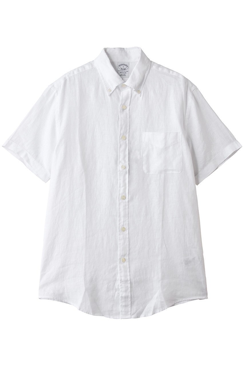 【ブルックス ブラザーズ/Brooks Brothers / MEN】の【MEN】アイリッシュリネン ショートスリーブ スポーツシャツ Regular Fit 人気、トレンドファッション・服の通販 founy(ファニー) 　ファッション　Fashion　メンズファッション　Fashion for Men　エレガント 上品　Elegant　吸水　Absorbent, Quick-Dry　ショート　Short, Short Length　シンプル　Simple, Minimal　スタイリッシュ　Stylish, Fashionable　スポーツ　Sports, Activewear　スリーブ　Sleeve, Long Sleeve / Short Sleeve　センター　Center, Center Line　ダウン　Down, Puffer　ネップ　Nepp, Slub Yarn　フィット　Fit, Slim Fit　プリーツ　Pleats, Pleated　ボックス　Boxy, Box Shape　ポケット　Pocket, Pocket Detail　半袖　Short Sleeve, Half Sleeve　リネン　Linen, Linen Fabric　レギュラー　Regular, Standard Fit　新作・新入荷　New Arrivals / New In　 other-1|ID: prp329100004933105 ipo3291000000037027169
