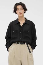 【マーガレットハウエル/MARGARET HOWELL】のCUPRA VOILE PANAMA SHIRT ブラック|ID: prp329100004933126 ipo3291000000037241220