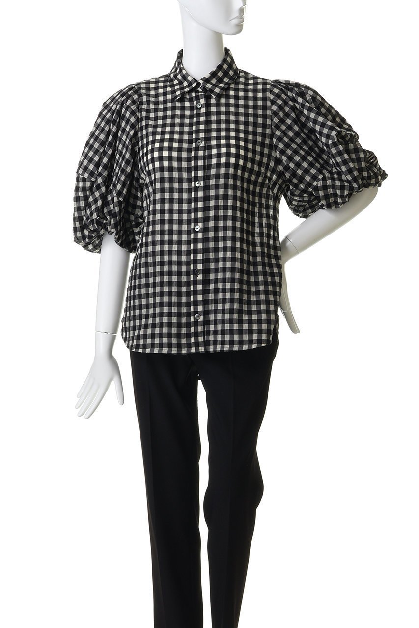 【フォルフォルモ/FORFORMO】のTuck Puff Sleeve Shirt 人気、トレンドファッション・服の通販 founy(ファニー) 　ファッション　Fashion　レディースファッション　Fashion for Women　トップス・カットソー　Cut & Sew Tops　シャツ・ブラウス・オフィスカジュアル　Elegant Blouses & Button-Ups　ショート　Short, Short Length　スリーブ　Sleeve, Long Sleeve / Short Sleeve　センター　Center, Center Line　バルーン　Balloon, Balloon Silhouette　ボトム　Bottoms, Lower Wear　マニッシュ　Mannish, Boyish　エレガント 上品　Elegant　新作・新入荷　New Arrivals / New In　other-2|ID: prp329100004933133 ipo3291000000037027330