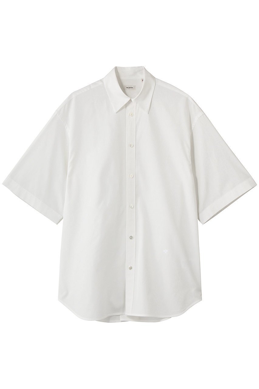 【ブラミンク/BLAMINK】のコットンショートスリーブシャツ 人気、トレンドファッション・服の通販 founy(ファニー) 　ファッション　Fashion　レディースファッション　Fashion for Women　トップス・カットソー　Cut & Sew Tops　シャツ・ブラウス・オフィスカジュアル　Elegant Blouses & Button-Ups　シェイプ　Shape, Slim Fit　ショート　Short, Short Length　スリーブ　Sleeve, Long Sleeve / Short Sleeve　新作・新入荷　New Arrivals / New In　 other-1|ID: prp329100004933137 ipo3291000000037027349