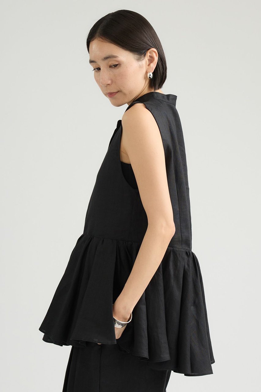 【カオス/Chaos】のカターニャチャンパカブラウス 人気、トレンドファッション・服の通販 founy(ファニー) 　ファッション　Fashion　レディースファッション　Fashion for Women　トップス・カットソー　Cut & Sew Tops　キャミソール&ノースリーブ　Camisoles & Sleeveless Tops　シャツ・ブラウス・オフィスカジュアル　Elegant Blouses & Button-Ups　キャンバス　Canvas, Canvas Fabric　吸水　Absorbent, Quick-Dry　定番　Standard, Basic Item　ノースリーブ　Sleeveless, No-Sleeve　フランス　France, French　フリル　Frill, Ruffle　フレンチ　French, French Style　ペプラム　Peplum, Flared Hem　ボトム　Bottoms, Lower Wear　リネン　Linen, Linen Fabric　ワッシャー　Washer, Crinkled Finish　おすすめ　Recommended / Our Picks　夏　Summer　エレガント 上品　Elegant　新作・新入荷　New Arrivals / New In　other-3|ID: prp329100004933142 ipo3291000000037027383