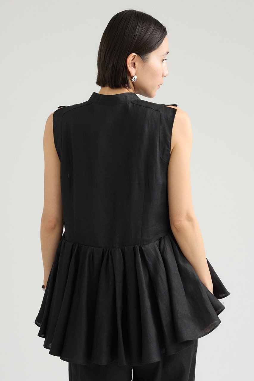 【カオス/Chaos】のカターニャチャンパカブラウス 人気、トレンドファッション・服の通販 founy(ファニー) 　ファッション　Fashion　レディースファッション　Fashion for Women　トップス・カットソー　Cut & Sew Tops　キャミソール&ノースリーブ　Camisoles & Sleeveless Tops　シャツ・ブラウス・オフィスカジュアル　Elegant Blouses & Button-Ups　キャンバス　Canvas, Canvas Fabric　吸水　Absorbent, Quick-Dry　定番　Standard, Basic Item　ノースリーブ　Sleeveless, No-Sleeve　フランス　France, French　フリル　Frill, Ruffle　フレンチ　French, French Style　ペプラム　Peplum, Flared Hem　ボトム　Bottoms, Lower Wear　リネン　Linen, Linen Fabric　ワッシャー　Washer, Crinkled Finish　おすすめ　Recommended / Our Picks　夏　Summer　エレガント 上品　Elegant　新作・新入荷　New Arrivals / New In　other-4|ID: prp329100004933142 ipo3291000000037027384