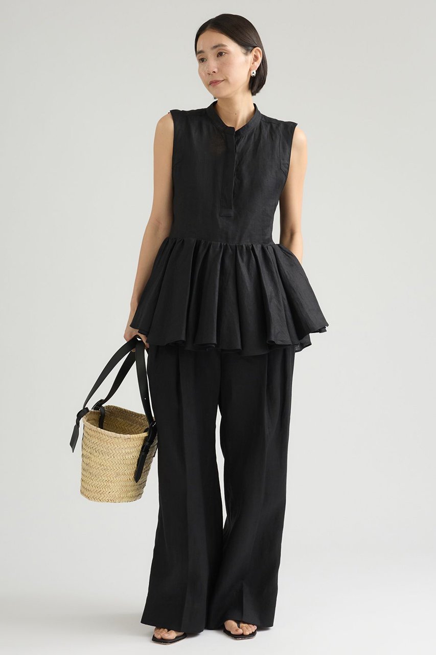 【カオス/Chaos】のカターニャチャンパカブラウス 人気、トレンドファッション・服の通販 founy(ファニー) 　ファッション　Fashion　レディースファッション　Fashion for Women　トップス・カットソー　Cut & Sew Tops　キャミソール&ノースリーブ　Camisoles & Sleeveless Tops　シャツ・ブラウス・オフィスカジュアル　Elegant Blouses & Button-Ups　キャンバス　Canvas, Canvas Fabric　吸水　Absorbent, Quick-Dry　定番　Standard, Basic Item　ノースリーブ　Sleeveless, No-Sleeve　フランス　France, French　フリル　Frill, Ruffle　フレンチ　French, French Style　ペプラム　Peplum, Flared Hem　ボトム　Bottoms, Lower Wear　リネン　Linen, Linen Fabric　ワッシャー　Washer, Crinkled Finish　おすすめ　Recommended / Our Picks　夏　Summer　エレガント 上品　Elegant　新作・新入荷　New Arrivals / New In　other-5|ID: prp329100004933142 ipo3291000000037027385