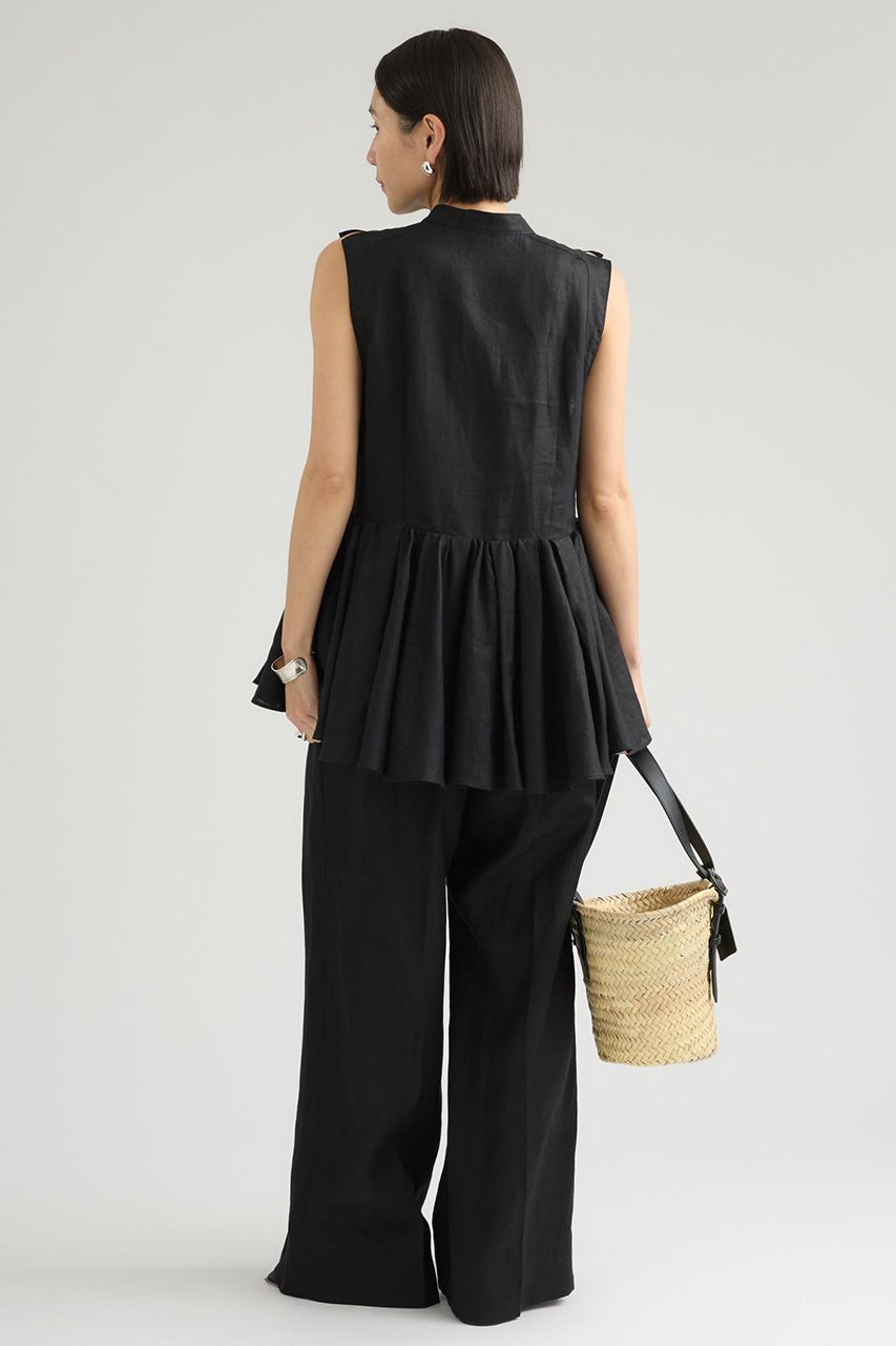 【カオス/Chaos】のカターニャチャンパカブラウス 人気、トレンドファッション・服の通販 founy(ファニー) 　ファッション　Fashion　レディースファッション　Fashion for Women　トップス・カットソー　Cut & Sew Tops　キャミソール&ノースリーブ　Camisoles & Sleeveless Tops　シャツ・ブラウス・オフィスカジュアル　Elegant Blouses & Button-Ups　キャンバス　Canvas, Canvas Fabric　吸水　Absorbent, Quick-Dry　定番　Standard, Basic Item　ノースリーブ　Sleeveless, No-Sleeve　フランス　France, French　フリル　Frill, Ruffle　フレンチ　French, French Style　ペプラム　Peplum, Flared Hem　ボトム　Bottoms, Lower Wear　リネン　Linen, Linen Fabric　ワッシャー　Washer, Crinkled Finish　おすすめ　Recommended / Our Picks　夏　Summer　エレガント 上品　Elegant　新作・新入荷　New Arrivals / New In　other-7|ID: prp329100004933142 ipo3291000000037027387