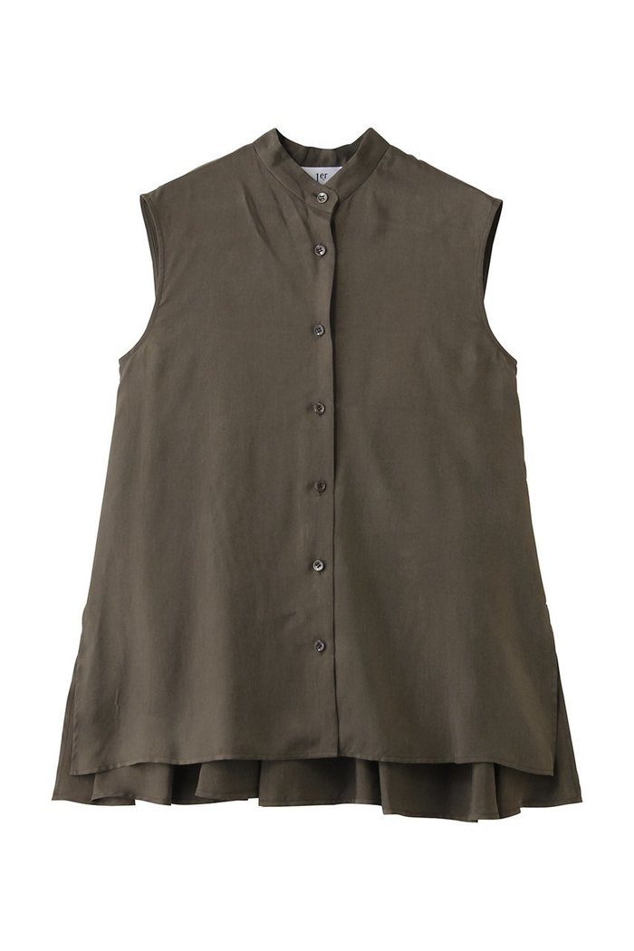 【プルミエ アロンディスモン/1er Arrondissement】のキュプラフィブリルノースリーブシャツ インテリア・キッズ・メンズ・レディースファッション・服の通販 founy(ファニー) https://founy.com/ ファッション Fashion レディースファッション Fashion for Women トップス・カットソー Cut & Sew Tops キャミソール&ノースリーブ Camisoles & Sleeveless Tops シャツ・ブラウス・オフィスカジュアル Elegant Blouses & Button-Ups キュプラ Cupro, Eco Fabric ギャザー Gathered, Ruffled ノースリーブ Sleeveless, No-Sleeve フロント Front, Front Design 夏 Summer 定番 Standard, Basic Item 新作・新入荷 New Arrivals / New In 春 Spring S/S・春夏 SS, Spring/Summer, Warm Season |ID: prp329100004933143 ipo3291000000037027389