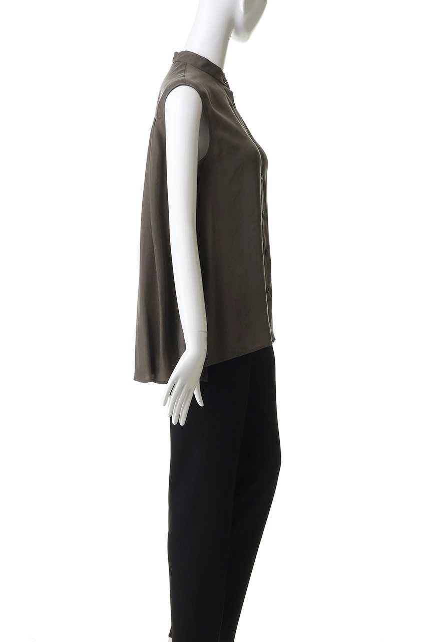 【プルミエ アロンディスモン/1er Arrondissement】のキュプラフィブリルノースリーブシャツ 人気、トレンドファッション・服の通販 founy(ファニー) 　ファッション　Fashion　レディースファッション　Fashion for Women　トップス・カットソー　Cut & Sew Tops　キャミソール&ノースリーブ　Camisoles & Sleeveless Tops　シャツ・ブラウス・オフィスカジュアル　Elegant Blouses & Button-Ups　キュプラ　Cupro, Eco Fabric　ギャザー　Gathered, Ruffled　ノースリーブ　Sleeveless, No-Sleeve　フロント　Front, Front Design　夏　Summer　定番　Standard, Basic Item　新作・新入荷　New Arrivals / New In　春　Spring　S/S・春夏　SS, Spring/Summer, Warm Season　other-3|ID: prp329100004933143 ipo3291000000037027394