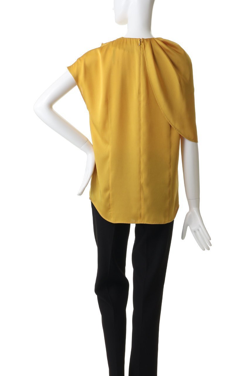 【デザイン ワークス/DESIGN WORKS】の【セットアップ対応】サテンアシンメトリーケープブラウス 人気、トレンドファッション・服の通販 founy(ファニー) 　ファッション　Fashion　レディースファッション　Fashion for Women　トップス・カットソー　Cut & Sew Tops　シャツ・ブラウス・オフィスカジュアル　Elegant Blouses & Button-Ups　アシンメトリー　Asymmetrical Style　サテン　Satin, Glossy Fabric　ショート　Short, Short Length　スリーブ　Sleeve, Long Sleeve / Short Sleeve　セットアップ　Set-Up, Coordinated Outfit　フレア　Flare, Flared　ボトム　Bottoms, Lower Wear　エレガント 上品　Elegant　新作・新入荷　New Arrivals / New In　other-4|ID: prp329100004933146 ipo3291000000037027410