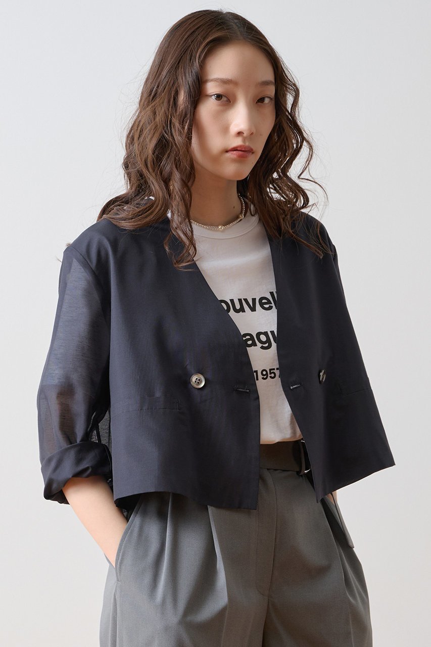 【ティアラ/Tiara】のショートジャケット インテリア・キッズ・メンズ・レディースファッション・服の通販 founy(ファニー) 　ファッション　Fashion　レディースファッション　Fashion for Women　アウター　Coat / Outerwear Collection　レディースジャケット・軽アウター　Jackets　おすすめ　Recommended / Our Picks　カーディガン　Cardigan, Knitwear　ショート　Short, Short Length　ジャケット　Jacket, Outerwear　ワイド　Wide, Wide Fit　新作・新入荷　New Arrivals / New In　ネイビー|ID: prp329100004933154 ipo3291000000037027461