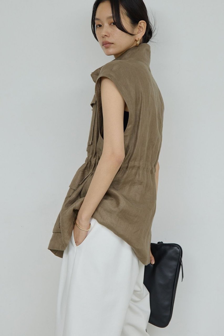 【ガリャルダガランテ/GALLARDAGALANTE】のフレンチリネンジレ 人気、トレンドファッション・服の通販 founy(ファニー) 　ファッション　Fashion　レディースファッション　Fashion for Women　アウター　Coat / Outerwear Collection　レディースジャケット・軽アウター　Jackets　エレガント 上品　Elegant　ジャケット　Jacket, Outerwear　スリーブ　Sleeve, Long Sleeve / Short Sleeve　フレンチ　French, French Style　ベスト　Vest, Waistcoat　ミリタリー　Military, Army Style　新作・新入荷　New Arrivals / New In　other-6|ID: prp329100004933156 ipo3291000000037027474