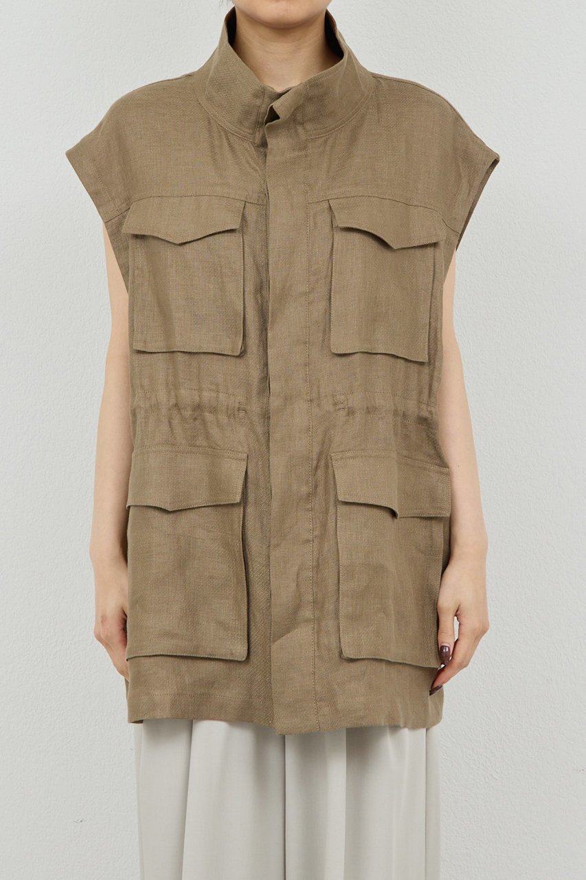 【ガリャルダガランテ/GALLARDAGALANTE】のフレンチリネンジレ 人気、トレンドファッション・服の通販 founy(ファニー) 　ファッション　Fashion　レディースファッション　Fashion for Women　アウター　Coat / Outerwear Collection　レディースジャケット・軽アウター　Jackets　エレガント 上品　Elegant　ジャケット　Jacket, Outerwear　スリーブ　Sleeve, Long Sleeve / Short Sleeve　フレンチ　French, French Style　ベスト　Vest, Waistcoat　ミリタリー　Military, Army Style　新作・新入荷　New Arrivals / New In　other-8|ID: prp329100004933156 ipo3291000000037027478