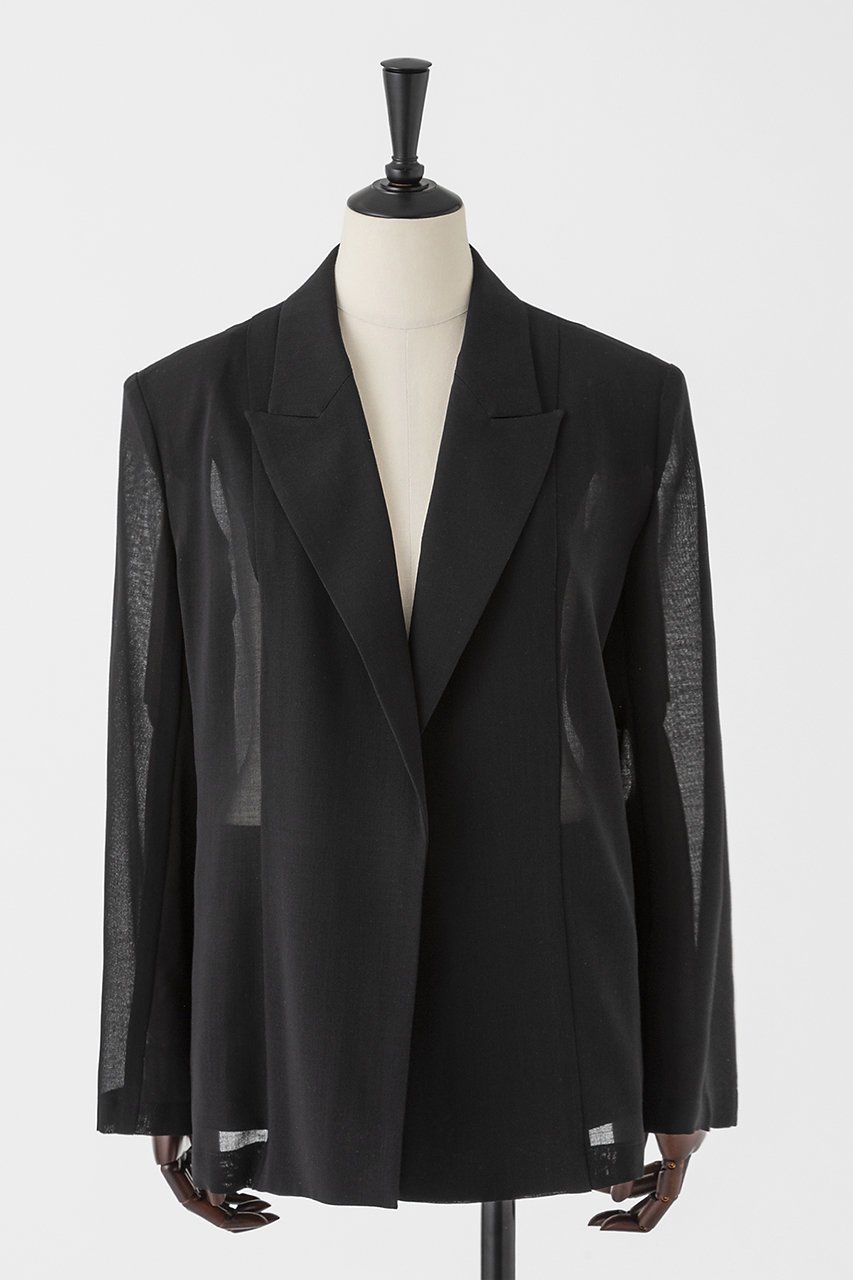 【オーヴィル/EAUVIRE】のシアーウールジャケット インテリア・キッズ・メンズ・レディースファッション・服の通販 founy(ファニー) 　ファッション　Fashion　レディースファッション　Fashion for Women　アウター　Coat / Outerwear Collection　レディースジャケット・軽アウター　Jackets　ジャケット　Jacket, Outerwear　夏　Summer　新作・新入荷　New Arrivals / New In　軽量　Lightweight, Ultra Light　ブラック|ID: prp329100004933158 ipo3291000000037027481