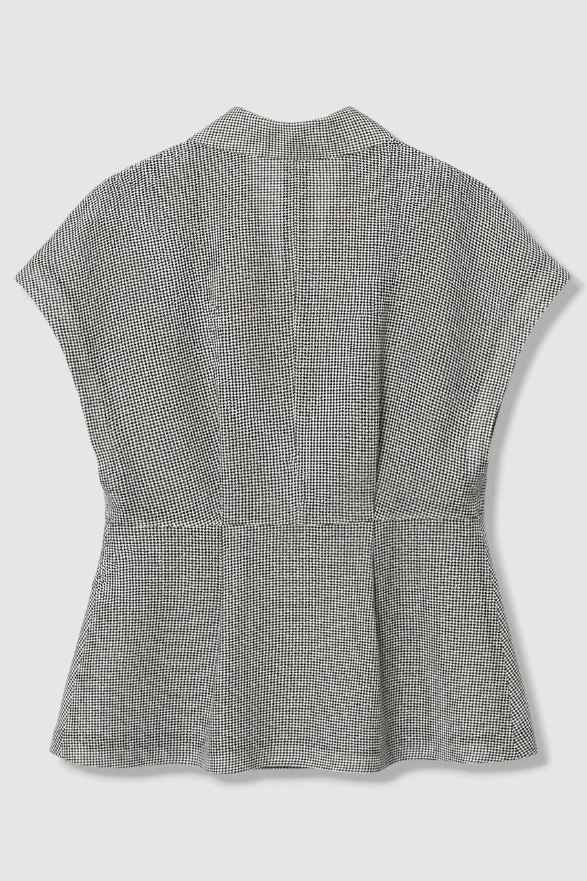 【アナイ/ANAYI】のカラミダブルペプラム ジャケット 人気、トレンドファッション・服の通販 founy(ファニー) 　ファッション　Fashion　レディースファッション　Fashion for Women　アウター　Coat / Outerwear Collection　レディースジャケット・軽アウター　Jackets　インナー　Innerwear　ジャケット　Jacket, Outerwear　ダブル　Double, Double-Breasted　チェック　Check, Plaid, Tartan　テーラード　Tailored, Tailored Fit　ノースリーブ　Sleeveless, No-Sleeve　ペプラム　Peplum, Flared Hem　モノトーン　Monotone, Black and White　新作・新入荷　New Arrivals / New In　other-2|ID: prp329100004933162 ipo3291000000037027515