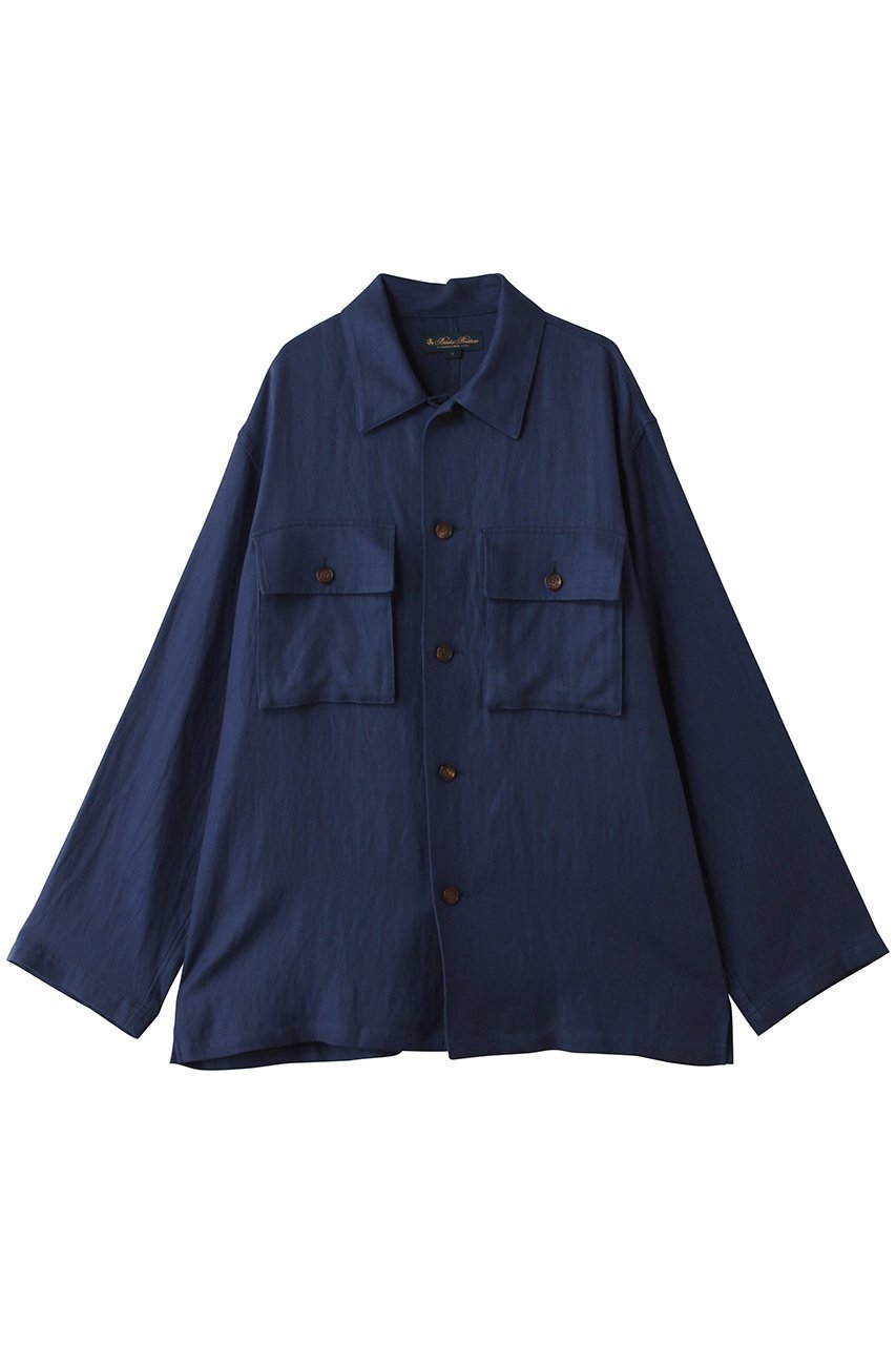 【ブルックス ブラザーズ/Brooks Brothers / MEN】の【MEN】リヨセル/リネン ヘリンボーン CPOシャツジャケット インテリア・キッズ・メンズ・レディースファッション・服の通販 founy(ファニー) 　ファッション　Fashion　メンズファッション　Fashion for Men　春　Spring　ショーツ　Shorts, Short Pants　ジャケット　Jacket, Outerwear　スリット　Slit, Slit Detail　セットアップ　Set-Up, Coordinated Outfit　セーター　Sweater, Knitwear　ドレープ　Drape, Draping Fabric　定番　Standard, Basic Item　長袖　Long Sleeve, Full Sleeve　バランス　Balance, Style Balance　フィット　Fit, Slim Fit　フラップ　Flap, Flap Pocket　プリーツ　Pleats, Pleated　ボックス　Boxy, Box Shape　ポケット　Pocket, Pocket Detail　ミリタリー　Military, Army Style　リネン　Linen, Linen Fabric　リラックス　Relax, Relaxed Fit　S/S・春夏　SS, Spring/Summer, Warm Season　夏　Summer　エレガント 上品　Elegant　新作・新入荷　New Arrivals / New In　ネイビー|ID: prp329100004933165 ipo3291000000037027536