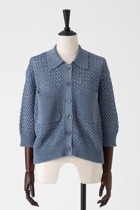 【オーヴィル/EAUVIRE】のリネンポロカーディガン 人気、トレンドファッション・服の通販 founy(ファニー) ファッション Fashion レディースファッション Fashion for Women トップス・カットソー Cut & Sew Tops ニット Knit Tops & Sweaters カーディガン・羽織り Layered Style Cardigans おすすめ Recommended / Our Picks イタリア Italy カーディガン Cardigan, Knitwear デニム Denim, Jeans Material バスケット Basket, Basket Bag ポケット Pocket, Pocket Detail リネン Linen, Linen Fabric 夏 Summer 新作・新入荷 New Arrivals / New In 羽織 Haori, Light Jacket 透かし Cut-Out, Lacework |ID:prp329100004933180