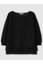 【アナイ/ANAYI】のトラフォラートミドル丈 プルオーバー 人気、トレンドファッション・服の通販 founy(ファニー) ファッション Fashion レディースファッション Fashion for Women トップス・カットソー Cut & Sew Tops ニット Knit Tops & Sweaters カジュアルプルオーバー・ニットトップス Pullovers & Knit Tops / Casual Pullovers イタリア Italy シンプル Simple, Minimal スパンコール Sequins, Sequin Embellishment スリット Slit, Slit Detail フェミニン Feminine, Girly フロント Front, Front Design ミドル Middle Length, Mid Height リラックス Relax, Relaxed Fit エレガント 上品 Elegant 新作・新入荷 New Arrivals / New In 透かし Cut-Out, Lacework thumbnail ブラック|ID: prp329100004933182 ipo3291000000037027645