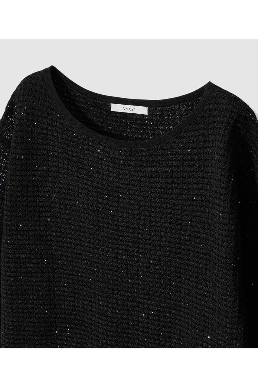 【アナイ/ANAYI】のトラフォラートミドル丈 プルオーバー 人気、トレンドファッション・服の通販 founy(ファニー) 　ファッション　Fashion　レディースファッション　Fashion for Women　トップス・カットソー　Cut & Sew Tops　ニット　Knit Tops & Sweaters　カジュアルプルオーバー・ニットトップス　Pullovers & Knit Tops / Casual Pullovers　イタリア　Italy　シンプル　Simple, Minimal　スパンコール　Sequins, Sequin Embellishment　スリット　Slit, Slit Detail　フェミニン　Feminine, Girly　フロント　Front, Front Design　ミドル　Middle Length, Mid Height　リラックス　Relax, Relaxed Fit　エレガント 上品　Elegant　新作・新入荷　New Arrivals / New In　透かし　Cut-Out, Lacework　other-3|ID: prp329100004933182 ipo3291000000037027651