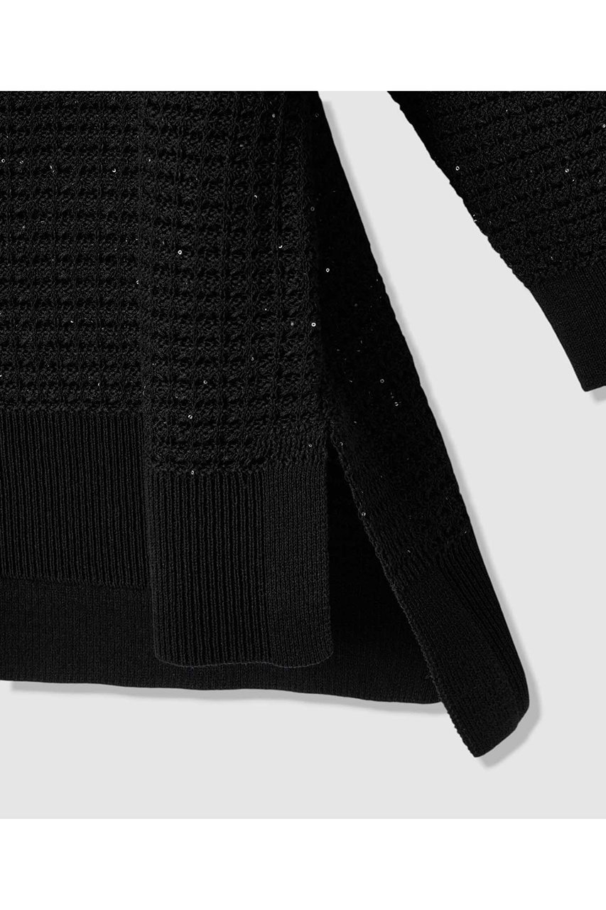 【アナイ/ANAYI】のトラフォラートミドル丈 プルオーバー 人気、トレンドファッション・服の通販 founy(ファニー) 　ファッション　Fashion　レディースファッション　Fashion for Women　トップス・カットソー　Cut & Sew Tops　ニット　Knit Tops & Sweaters　カジュアルプルオーバー・ニットトップス　Pullovers & Knit Tops / Casual Pullovers　イタリア　Italy　シンプル　Simple, Minimal　スパンコール　Sequins, Sequin Embellishment　スリット　Slit, Slit Detail　フェミニン　Feminine, Girly　フロント　Front, Front Design　ミドル　Middle Length, Mid Height　リラックス　Relax, Relaxed Fit　エレガント 上品　Elegant　新作・新入荷　New Arrivals / New In　透かし　Cut-Out, Lacework　other-5|ID: prp329100004933182 ipo3291000000037027657