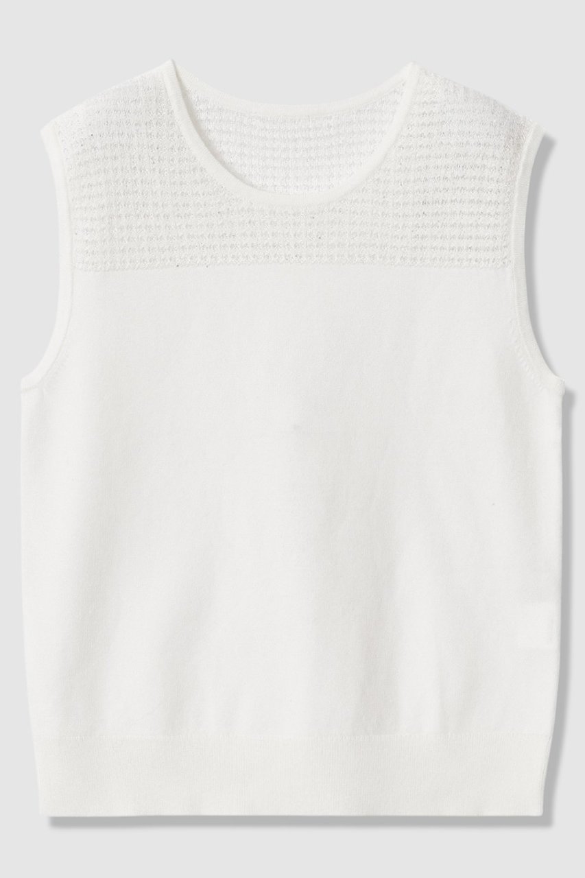 【アナイ/ANAYI】の【セットアップ対応商品】トラフォラートノースリーブ 人気、トレンドファッション・服の通販 founy(ファニー) 　ファッション　Fashion　レディースファッション　Fashion for Women　トップス・カットソー　Cut & Sew Tops　ニット　Knit Tops & Sweaters　キャミソール&ノースリーブ　Camisoles & Sleeveless Tops　カジュアルプルオーバー・ニットトップス　Pullovers & Knit Tops / Casual Pullovers　アンサンブル　Ensemble Set　イタリア　Italy　カーディガン　Cardigan, Knitwear　シンプル　Simple, Minimal　スパンコール　Sequins, Sequin Embellishment　セットアップ　Set-Up, Coordinated Outfit　透かし　Cut-Out, Lacework　デコルテ　Décolleté, Neckline　半袖　Short Sleeve, Half Sleeve　おすすめ　Recommended / Our Picks　エレガント 上品　Elegant　新作・新入荷　New Arrivals / New In　 other-1|ID: prp329100004933185 ipo3291000000037027660