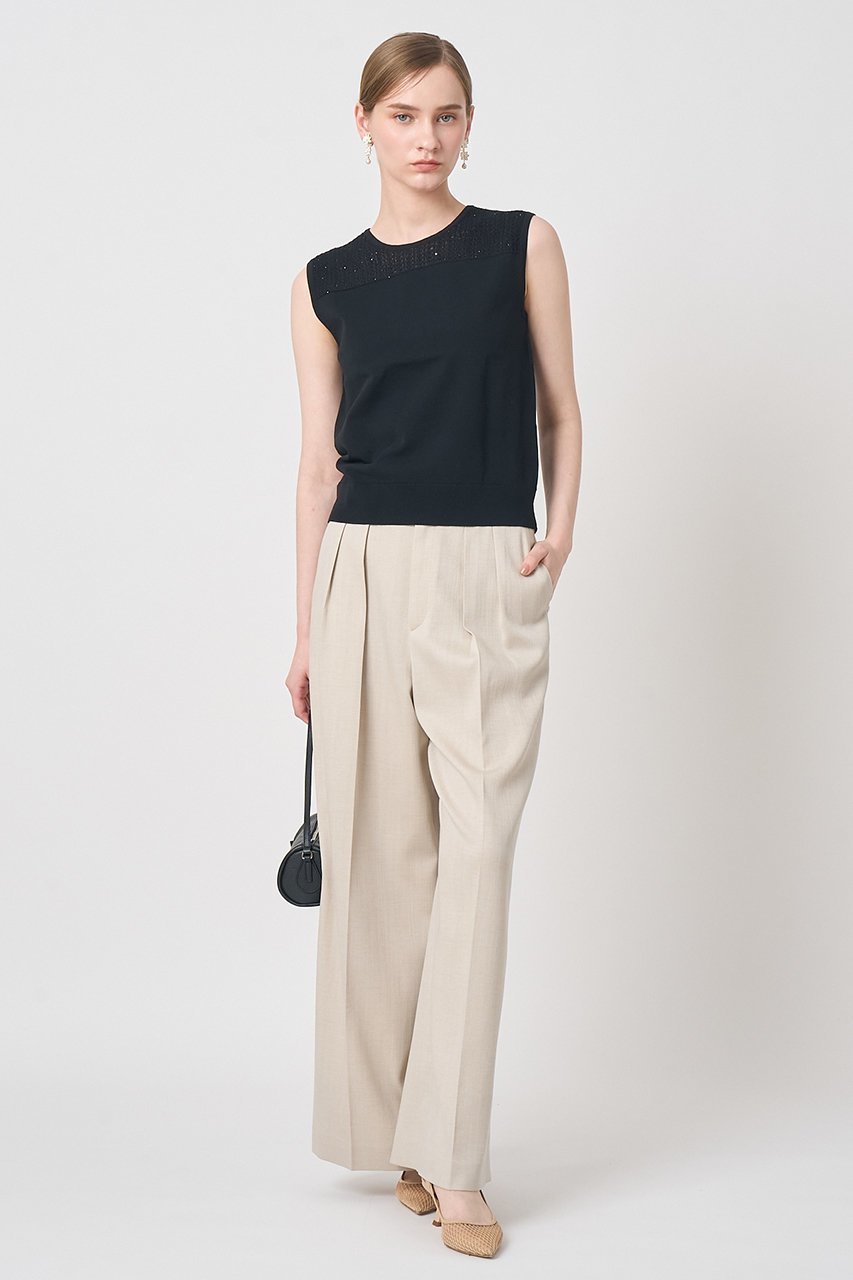 【アナイ/ANAYI】の【セットアップ対応商品】トラフォラートノースリーブ 人気、トレンドファッション・服の通販 founy(ファニー) 　ファッション　Fashion　レディースファッション　Fashion for Women　トップス・カットソー　Cut & Sew Tops　ニット　Knit Tops & Sweaters　キャミソール&ノースリーブ　Camisoles & Sleeveless Tops　カジュアルプルオーバー・ニットトップス　Pullovers & Knit Tops / Casual Pullovers　アンサンブル　Ensemble Set　イタリア　Italy　カーディガン　Cardigan, Knitwear　シンプル　Simple, Minimal　スパンコール　Sequins, Sequin Embellishment　セットアップ　Set-Up, Coordinated Outfit　透かし　Cut-Out, Lacework　デコルテ　Décolleté, Neckline　半袖　Short Sleeve, Half Sleeve　おすすめ　Recommended / Our Picks　エレガント 上品　Elegant　新作・新入荷　New Arrivals / New In　other-5|ID: prp329100004933185 ipo3291000000037027671