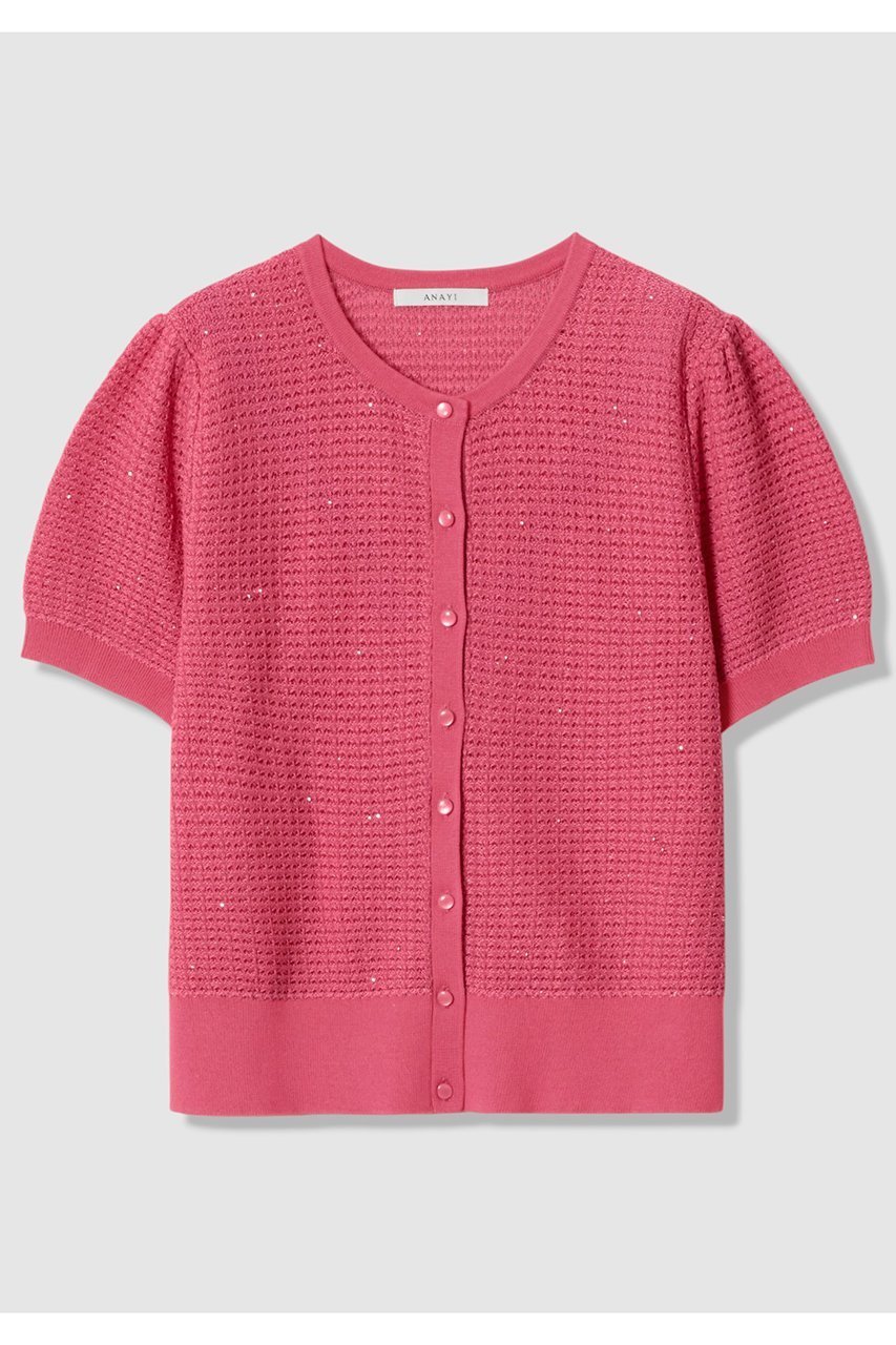 【アナイ/ANAYI】の【セットアップ対応商品】トラフォラート カーディガン インテリア・キッズ・メンズ・レディースファッション・服の通販 founy(ファニー) 　ファッション　Fashion　レディースファッション　Fashion for Women　トップス・カットソー　Cut & Sew Tops　ニット　Knit Tops & Sweaters　カーディガン・羽織り　Layered Style Cardigans　アンサンブル　Ensemble Set　イタリア　Italy　カーディガン　Cardigan, Knitwear　シンプル　Simple, Minimal　スパンコール　Sequins, Sequin Embellishment　スリーブ　Sleeve, Long Sleeve / Short Sleeve　セットアップ　Set-Up, Coordinated Outfit　透かし　Cut-Out, Lacework　おすすめ　Recommended / Our Picks　エレガント 上品　Elegant　新作・新入荷　New Arrivals / New In　ピンク|ID: prp329100004933188 ipo3291000000037027687