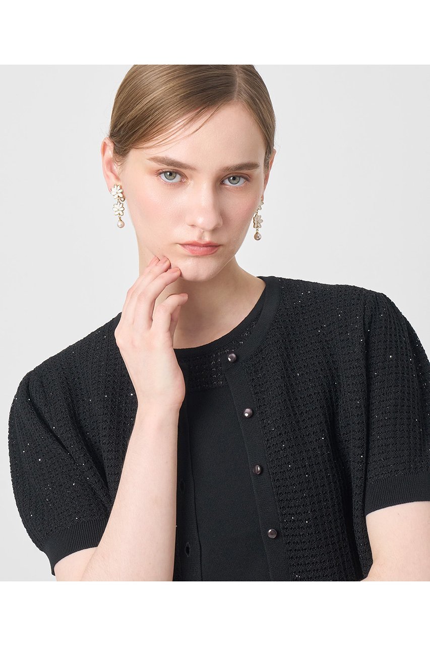 【アナイ/ANAYI】の【セットアップ対応商品】トラフォラート カーディガン 人気、トレンドファッション・服の通販 founy(ファニー) 　ファッション　Fashion　レディースファッション　Fashion for Women　トップス・カットソー　Cut & Sew Tops　ニット　Knit Tops & Sweaters　カーディガン・羽織り　Layered Style Cardigans　アンサンブル　Ensemble Set　イタリア　Italy　カーディガン　Cardigan, Knitwear　シンプル　Simple, Minimal　スパンコール　Sequins, Sequin Embellishment　スリーブ　Sleeve, Long Sleeve / Short Sleeve　セットアップ　Set-Up, Coordinated Outfit　透かし　Cut-Out, Lacework　おすすめ　Recommended / Our Picks　エレガント 上品　Elegant　新作・新入荷　New Arrivals / New In　other-6|ID: prp329100004933188 ipo3291000000037027696