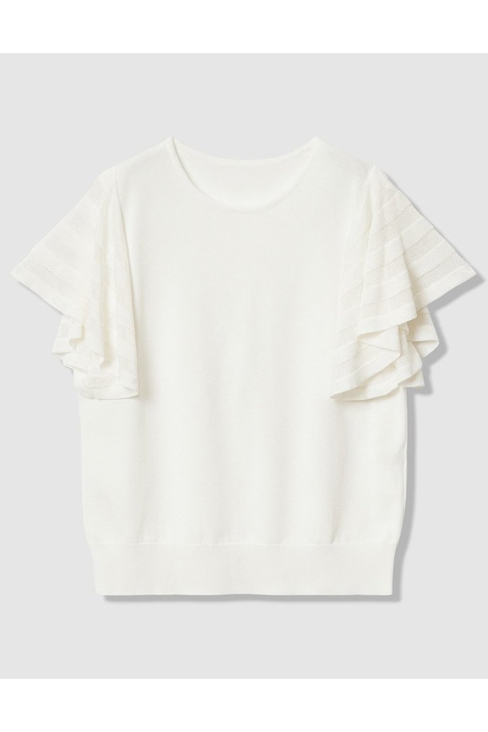 【アナイ/ANAYI】のシアーフレアスリーブ プルオーバー インテリア・キッズ・メンズ・レディースファッション・服の通販 founy(ファニー) https://founy.com/ ファッション Fashion レディースファッション Fashion for Women トップス・カットソー Cut & Sew Tops ニット Knit Tops & Sweaters カジュアルプルオーバー・ニットトップス Pullovers & Knit Tops / Casual Pullovers シアー Sheer, See-Through フェミニン Feminine, Girly フレア Flare, Flared 夏 Summer 新作・新入荷 New Arrivals / New In |ID: prp329100004933189 ipo3291000000037027699