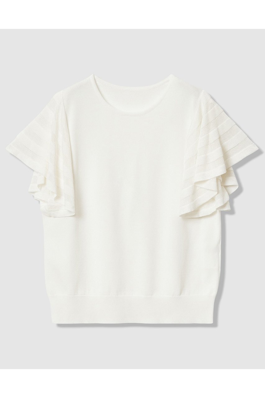 【アナイ/ANAYI】のシアーフレアスリーブ プルオーバー 人気、トレンドファッション・服の通販 founy(ファニー) 　ファッション　Fashion　レディースファッション　Fashion for Women　トップス・カットソー　Cut & Sew Tops　ニット　Knit Tops & Sweaters　カジュアルプルオーバー・ニットトップス　Pullovers & Knit Tops / Casual Pullovers　シアー　Sheer, See-Through　フェミニン　Feminine, Girly　フレア　Flare, Flared　夏　Summer　新作・新入荷　New Arrivals / New In　 other-1|ID: prp329100004933189 ipo3291000000037027699