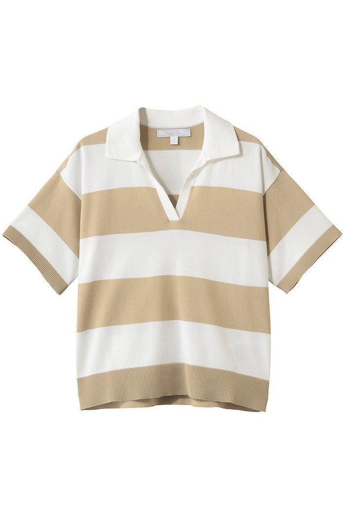 【ブルックス ブラザーズ/Brooks Brothers】のスーピマコットン ラグビーストライプ ショートスリーブ ポロセーター インテリア・キッズ・メンズ・レディースファッション・服の通販 founy(ファニー) https://founy.com/ ファッション Fashion レディースファッション Fashion for Women トップス・カットソー Cut & Sew Tops ニット Knit Tops & Sweaters カジュアルプルオーバー・ニットトップス Pullovers & Knit Tops / Casual Pullovers なめらか Smooth, Silky Texture エレガント 上品 Elegant コンパクト Compact, Small Size ショート Short, Short Length ストライプ Stripe, Striped Pattern スポーティ Sporty, Casual Athletic スリーブ Sleeve, Long Sleeve / Short Sleeve セーター Sweater, Knitwear デニム Denim, Jeans Material トレンド Trend, Trending Now フェミニン Feminine, Girly 新作・新入荷 New Arrivals / New In |ID: prp329100004933195 ipo3291000000037027758