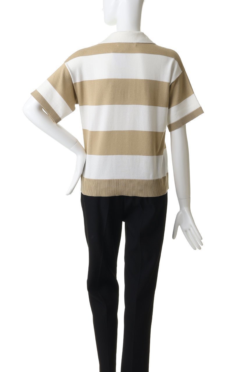 【ブルックス ブラザーズ/Brooks Brothers】のスーピマコットン ラグビーストライプ ショートスリーブ ポロセーター 人気、トレンドファッション・服の通販 founy(ファニー) 　ファッション　Fashion　レディースファッション　Fashion for Women　トップス・カットソー　Cut & Sew Tops　ニット　Knit Tops & Sweaters　カジュアルプルオーバー・ニットトップス　Pullovers & Knit Tops / Casual Pullovers　なめらか　Smooth, Silky Texture　エレガント 上品　Elegant　コンパクト　Compact, Small Size　ショート　Short, Short Length　ストライプ　Stripe, Striped Pattern　スポーティ　Sporty, Casual Athletic　スリーブ　Sleeve, Long Sleeve / Short Sleeve　セーター　Sweater, Knitwear　デニム　Denim, Jeans Material　トレンド　Trend, Trending Now　フェミニン　Feminine, Girly　新作・新入荷　New Arrivals / New In　other-4|ID: prp329100004933195 ipo3291000000037027762