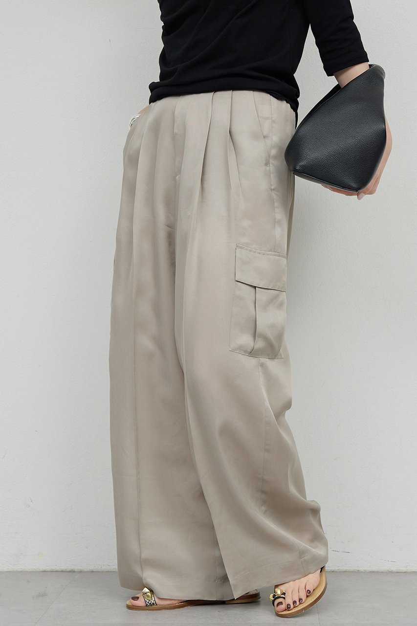 【ガリャルダガランテ/GALLARDAGALANTE】の【セットアップ対応】キュプラカーゴパンツ インテリア・キッズ・メンズ・レディースファッション・服の通販 founy(ファニー) 　ファッション　Fashion　レディースファッション　Fashion for Women　セットアップ　Matching Sets　レディースパンツ・ボトムス　Pants & Trousers / Bottoms　パンツ　Pants & Trousers　カーゴパンツ　Cargo Pants, Utility Pants　キュプラ　Cupro, Eco Fabric　セットアップ　Set-Up, Coordinated Outfit　リラックス　Relax, Relaxed Fit　新作・新入荷　New Arrivals / New In　グレージュ|ID: prp329100004933198 ipo3291000000037027778