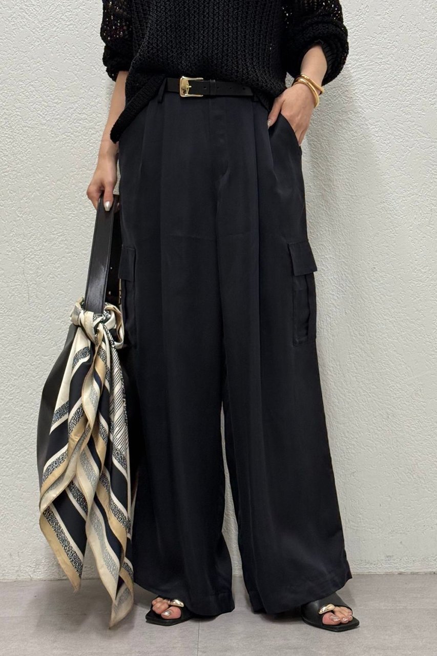 【ガリャルダガランテ/GALLARDAGALANTE】の【セットアップ対応】キュプラカーゴパンツ インテリア・キッズ・メンズ・レディースファッション・服の通販 founy(ファニー) 　ファッション　Fashion　レディースファッション　Fashion for Women　セットアップ　Matching Sets　レディースパンツ・ボトムス　Pants & Trousers / Bottoms　パンツ　Pants & Trousers　カーゴパンツ　Cargo Pants, Utility Pants　キュプラ　Cupro, Eco Fabric　セットアップ　Set-Up, Coordinated Outfit　リラックス　Relax, Relaxed Fit　新作・新入荷　New Arrivals / New In　ネイビー|ID: prp329100004933198 ipo3291000000037027779