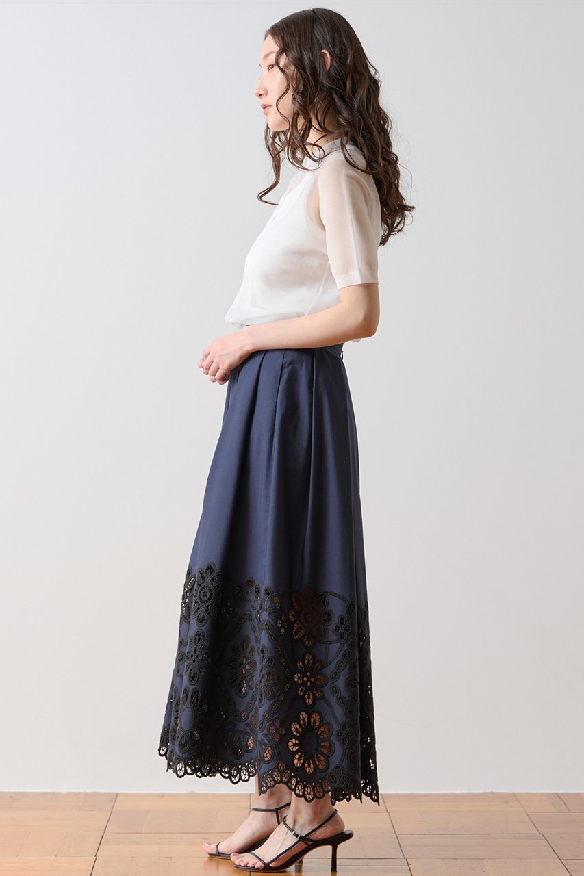 【ティアラ/Tiara】のカットワークレーススカート 人気、トレンドファッション・服の通販 founy(ファニー) 　ファッション　Fashion　レディースファッション　Fashion for Women　スカート　Skirts　ロングスカート　Long Skirts / Maxi & Midi Skirts　おすすめ　Recommended / Our Picks　カットソー　Cut and Sewn Top　サンダル　Sandals, Summer Shoes　シンプル　Simple, Minimal　スカラップ　Scallop, Scalloped Edge　セットアップ　Set-Up, Coordinated Outfit　ポケット　Pocket, Pocket Detail　レース　Lace, Lace Fabric　ロング　Long, Long-Length　ワーク　Workwear, Utility Style　夏　Summer　新作・新入荷　New Arrivals / New In　other-2|ID: prp329100004933227 ipo3291000000037027983