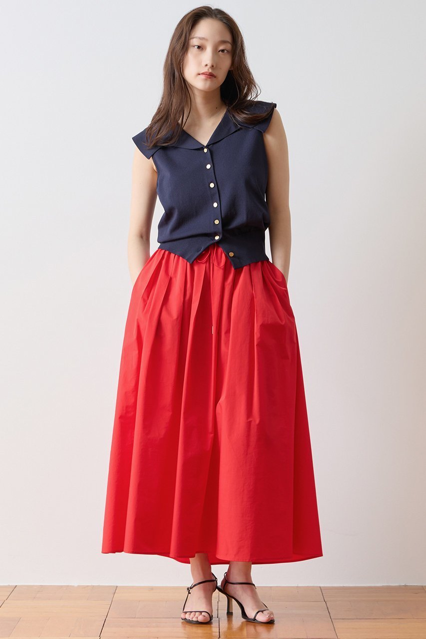 【ティアラ/Tiara】のタックギャザーフレアスカート 人気、トレンドファッション・服の通販 founy(ファニー) 　ファッション　Fashion　レディースファッション　Fashion for Women　スカート　Skirts　Aライン・フレアスカート　A-Line & Flared Skirts　ロングスカート　Long Skirts / Maxi & Midi Skirts　おすすめ　Recommended / Our Picks　コンパクト　Compact, Small Size　サンダル　Sandals, Summer Shoes　シューズ　Shoes, Footwear　タフタ　Taffeta, Structured Fabric　フレア　Flare, Flared　ポケット　Pocket, Pocket Detail　ロング　Long, Long-Length　エレガント 上品　Elegant　夏　Summer　新作・新入荷　New Arrivals / New In　 other-1|ID: prp329100004933228 ipo3291000000037027985