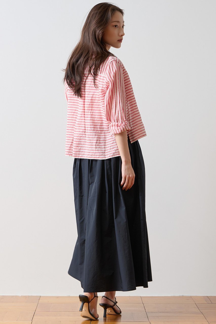 【ティアラ/Tiara】のタックギャザーフレアスカート 人気、トレンドファッション・服の通販 founy(ファニー) 　ファッション　Fashion　レディースファッション　Fashion for Women　スカート　Skirts　Aライン・フレアスカート　A-Line & Flared Skirts　ロングスカート　Long Skirts / Maxi & Midi Skirts　おすすめ　Recommended / Our Picks　コンパクト　Compact, Small Size　サンダル　Sandals, Summer Shoes　シューズ　Shoes, Footwear　タフタ　Taffeta, Structured Fabric　フレア　Flare, Flared　ポケット　Pocket, Pocket Detail　ロング　Long, Long-Length　エレガント 上品　Elegant　夏　Summer　新作・新入荷　New Arrivals / New In　other-4|ID: prp329100004933228 ipo3291000000037027990