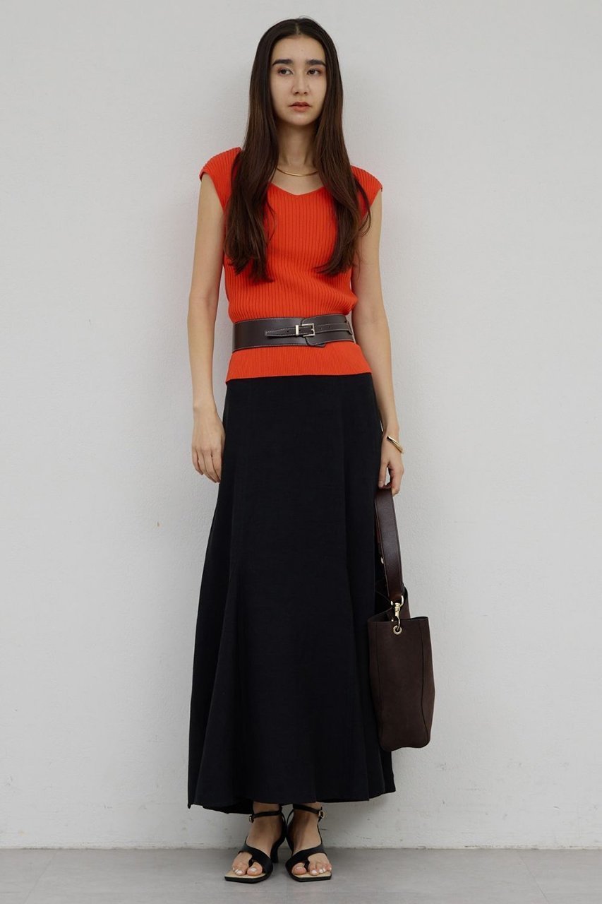 【ガリャルダガランテ/GALLARDAGALANTE】のリネンマチフレアスカート 人気、トレンドファッション・服の通販 founy(ファニー) 　ファッション　Fashion　レディースファッション　Fashion for Women　スカート　Skirts　Aライン・フレアスカート　A-Line & Flared Skirts　ロングスカート　Long Skirts / Maxi & Midi Skirts　シンプル　Simple, Minimal　リネン　Linen, Linen Fabric　ロング　Long, Long-Length　新作・新入荷　New Arrivals / New In　other-2|ID: prp329100004933231 ipo3291000000037028007