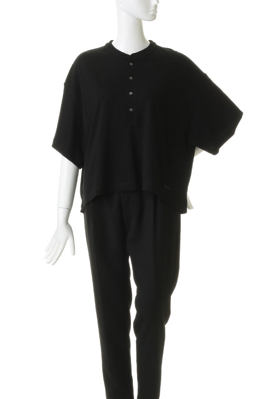 【アメリカーナ/Americana】のヘンリーネックワイドTシャツ 人気、トレンドファッション・服の通販 founy(ファニー) 　ファッション　Fashion　レディースファッション　Fashion for Women　トップス・カットソー　Cut & Sew Tops　シャツ・ブラウス・オフィスカジュアル　Elegant Blouses & Button-Ups　ロングTシャツ・Tシャツ　Longline T-Shirts & Tees　カットソー・ベーシックTシャツ　Cut-and-Sewn Tops / Stretch Tees & Basics　カットソー　Cut and Sewn Top　ショート　Short, Short Length　スラックス　Slacks, Dress Pants　スリーブ　Sleeve, Long Sleeve / Short Sleeve　センター　Center, Center Line　デニム　Denim, Jeans Material　フォルム　Silhouette, Form　ルーズ　Loose, Oversized　ワイド　Wide, Wide Fit　定番　Standard, Basic Item　新作・新入荷　New Arrivals / New In　other-2|ID: prp329100004935548 ipo3291000000037037880