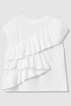 【アルアバイル/allureville】の【LOULOU WILLOUGHBY】スパイラルフリルTシャツ オフホワイト|ID: prp329100004935550 ipo3291000000037037891