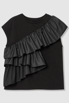 【アルアバイル/allureville】の【LOULOU WILLOUGHBY】スパイラルフリルTシャツ ブラック|ID: prp329100004935550 ipo3291000000037037892