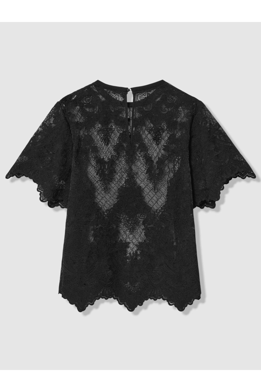 【アルアバイル/allureville】の【LOULOU WILLOUGHBY】オーガンスカラTシャツ 人気、トレンドファッション・服の通販 founy(ファニー) 　ファッション　Fashion　レディースファッション　Fashion for Women　トップス・カットソー　Cut & Sew Tops　シャツ・ブラウス・オフィスカジュアル　Elegant Blouses & Button-Ups　ロングTシャツ・Tシャツ　Longline T-Shirts & Tees　カットソー・ベーシックTシャツ　Cut-and-Sewn Tops / Stretch Tees & Basics　オーガンジー　Organza Fabric　ショート　Short, Short Length　シンプル　Simple, Minimal　スカラップ　Scallop, Scalloped Edge　スリーブ　Sleeve, Long Sleeve / Short Sleeve　チュール　Tulip, Tulip Motif　ヘムライン　Hemline, Bottom Cut　夏　Summer　新作・新入荷　New Arrivals / New In　other-2|ID: prp329100004935551 ipo3291000000037037903