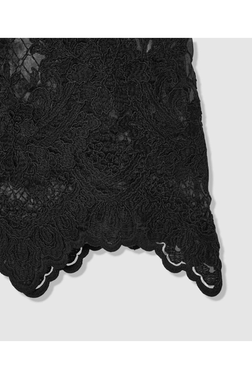 【アルアバイル/allureville】の【LOULOU WILLOUGHBY】オーガンスカラTシャツ 人気、トレンドファッション・服の通販 founy(ファニー) 　ファッション　Fashion　レディースファッション　Fashion for Women　トップス・カットソー　Cut & Sew Tops　シャツ・ブラウス・オフィスカジュアル　Elegant Blouses & Button-Ups　ロングTシャツ・Tシャツ　Longline T-Shirts & Tees　カットソー・ベーシックTシャツ　Cut-and-Sewn Tops / Stretch Tees & Basics　オーガンジー　Organza Fabric　ショート　Short, Short Length　シンプル　Simple, Minimal　スカラップ　Scallop, Scalloped Edge　スリーブ　Sleeve, Long Sleeve / Short Sleeve　チュール　Tulip, Tulip Motif　ヘムライン　Hemline, Bottom Cut　夏　Summer　新作・新入荷　New Arrivals / New In　other-4|ID: prp329100004935551 ipo3291000000037037905