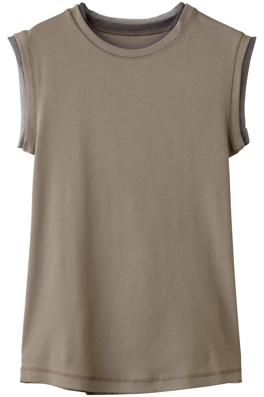 【フォルフォルモ/FORFORMO】のSimple Crewneck Tops インテリア・キッズ・メンズ・レディースファッション・服の通販 founy(ファニー) 　ファッション　Fashion　レディースファッション　Fashion for Women　トップス・カットソー　Cut & Sew Tops　キャミソール&ノースリーブ　Camisoles & Sleeveless Tops　シャツ・ブラウス・オフィスカジュアル　Elegant Blouses & Button-Ups　ロングTシャツ・Tシャツ　Longline T-Shirts & Tees　カットソー・ベーシックTシャツ　Cut-and-Sewn Tops / Stretch Tees & Basics　インナー　Innerwear　カッティング　Cutting Detail　キャミソール　Camisole, Spaghetti Strap Top　タンク　Tank Top, Sleeveless Top　バランス　Balance, Style Balance　新作・新入荷　New Arrivals / New In　モカ|ID: prp329100004935552 ipo3291000000037037912