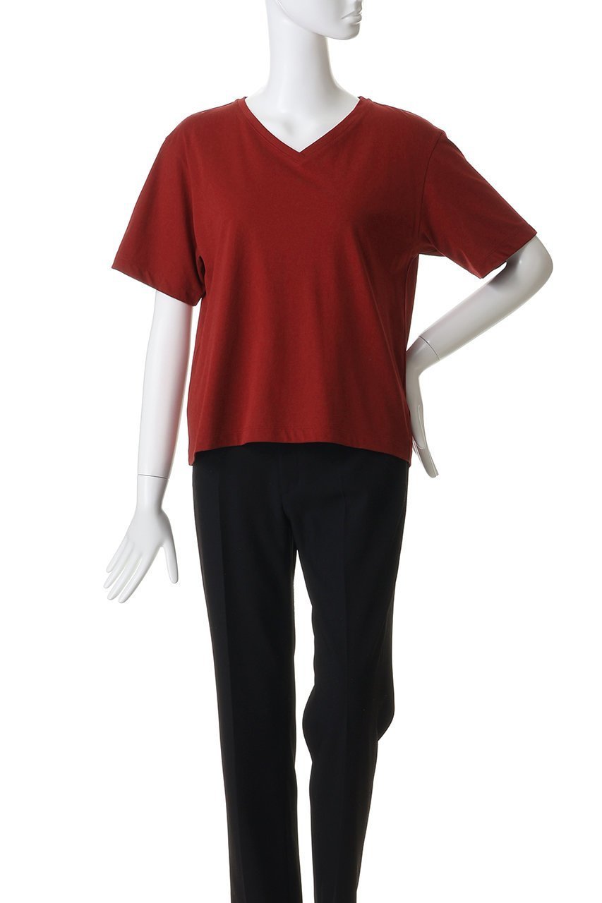 【ミディウミ/MidiUmi】のV neck P/O プルオーバー 人気、トレンドファッション・服の通販 founy(ファニー) 　ファッション　Fashion　レディースファッション　Fashion for Women　トップス・カットソー　Cut & Sew Tops　シャツ・ブラウス・オフィスカジュアル　Elegant Blouses & Button-Ups　ロングTシャツ・Tシャツ　Longline T-Shirts & Tees　カジュアルプルオーバー・ニットトップス　Pullovers & Knit Tops / Casual Pullovers　カットソー・ベーシックTシャツ　Cut-and-Sewn Tops / Stretch Tees & Basics　おすすめ　Recommended / Our Picks　インナー　Innerwear　コンパクト　Compact, Small Size　ショート　Short, Short Length　シンプル　Simple, Minimal　スリーブ　Sleeve, Long Sleeve / Short Sleeve　半袖　Short Sleeve, Half Sleeve　新作・新入荷　New Arrivals / New In　other-2|ID: prp329100004935553 ipo3291000000037037923