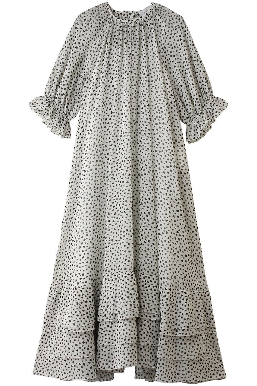 【ジェイドット/j.】のシフォンジョーゼット プリントワンピース 人気、トレンドファッション・服の通販 founy(ファニー) 　ファッション　Fashion　レディースファッション　Fashion for Women　ワンピース　Dresses　チュニック　Tunic Tops & Dresses　シフォン　Chiffon, Lightweight Fabric　ジョーゼット　Georgette, Semi-Sheer Fabric　チュニック　Tunic, Long Top　ドット　Polka Dot, Dot Pattern　フェミニン　Feminine, Girly　プリント　Print, Printed Pattern　モノトーン　Monotone, Black and White　ロング　Long, Long-Length　夏　Summer　新作・新入荷　New Arrivals / New In　春　Spring　S/S・春夏　SS, Spring/Summer, Warm Season　 other-1|ID: prp329100004935554 ipo3291000000037037927